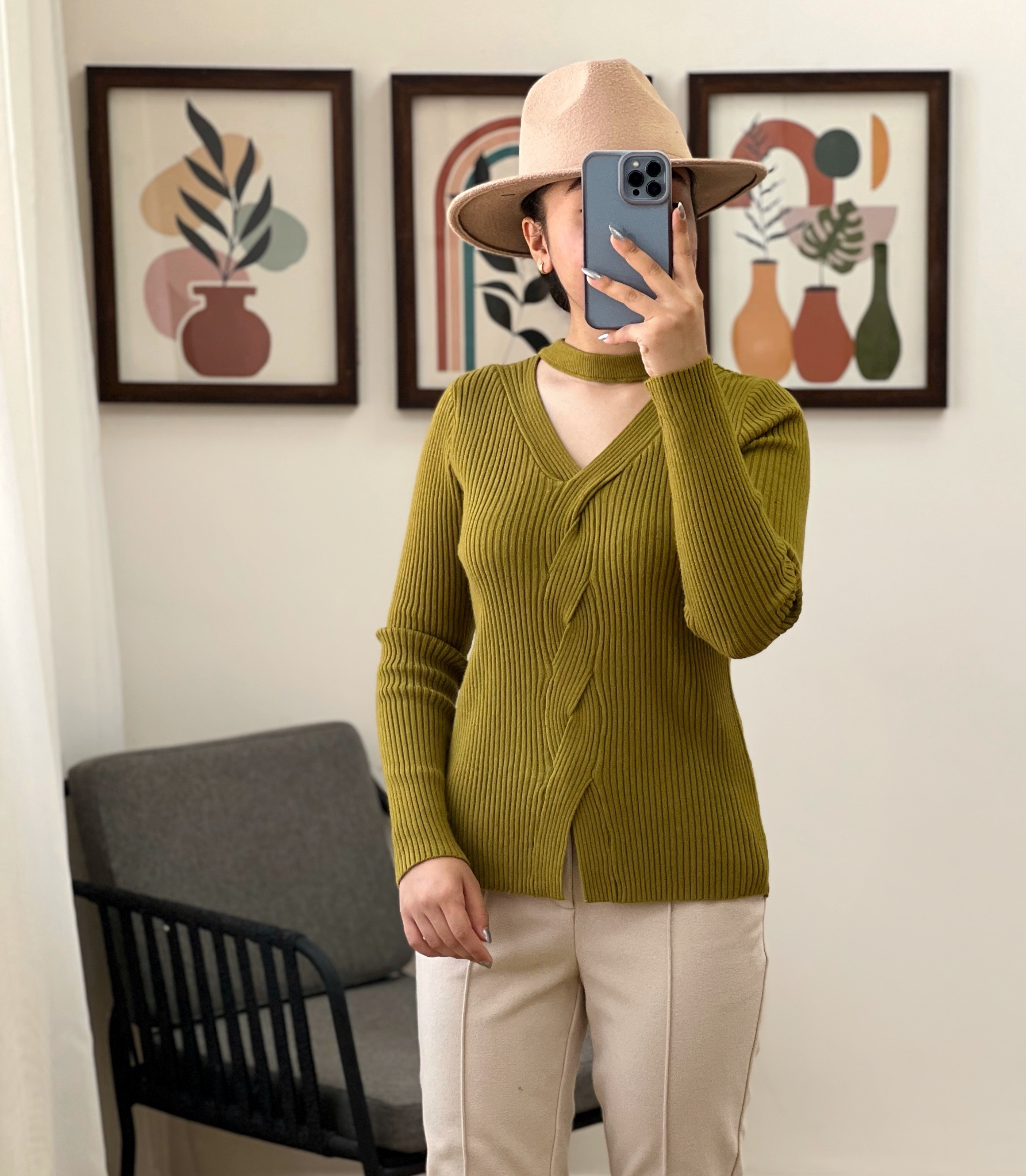 پلیور بافت یقه هفت کد 3070