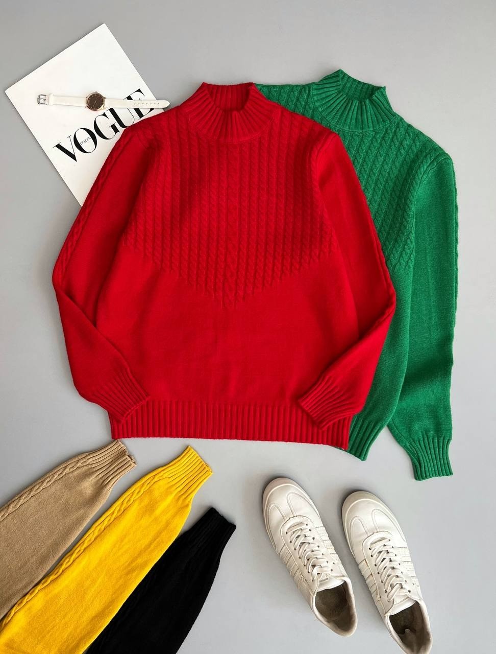 پلیور بافت یقه سه سانت کد 3074