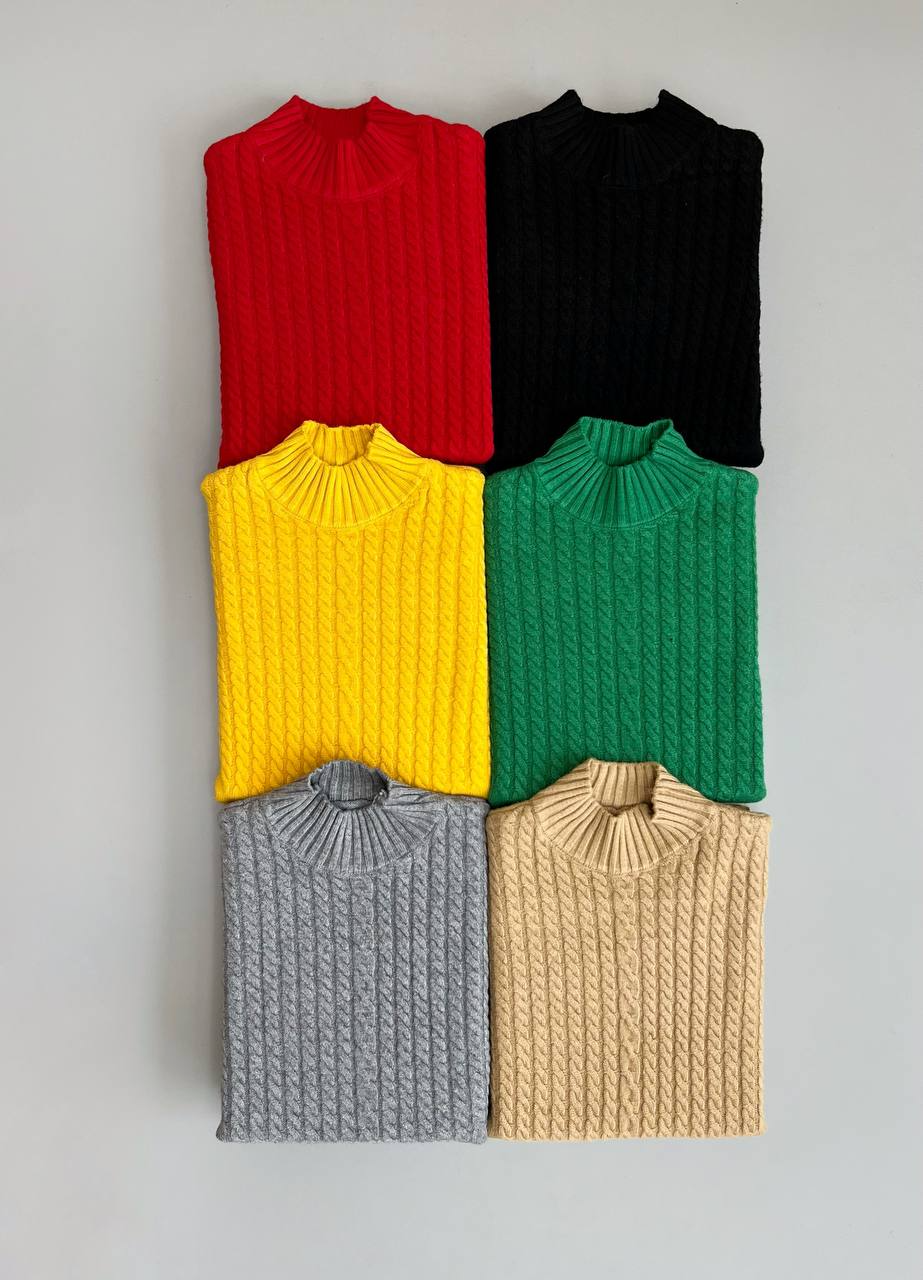 پلیور بافت یقه سه سانت کد 3074