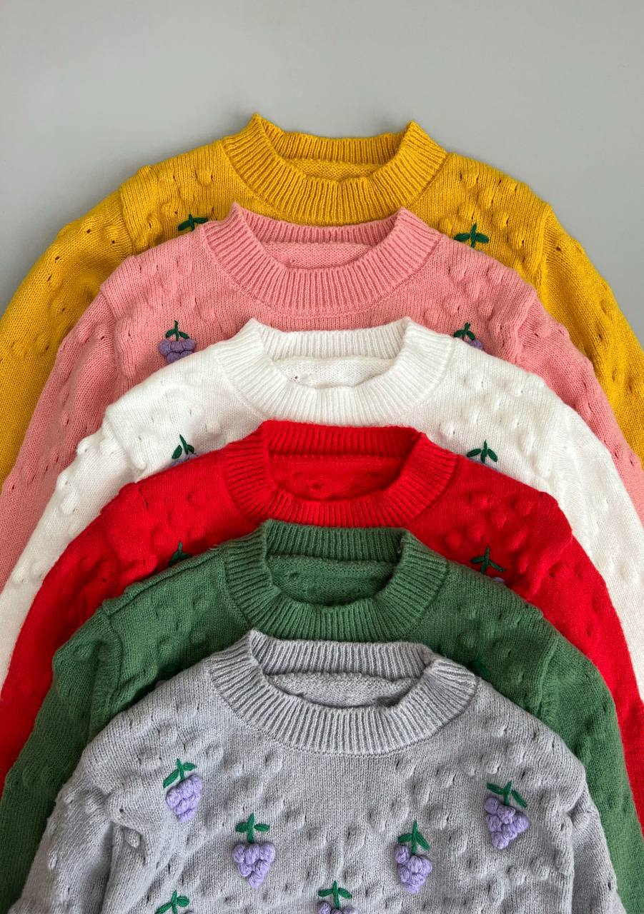 پلیور بافت انگور برجسته کد 3075