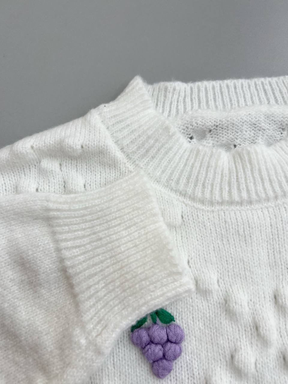 پلیور بافت انگور برجسته کد 3075