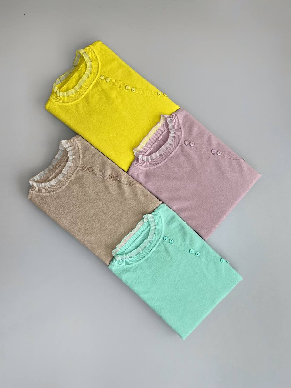 پلیور بافت سرشانه باز کد 3081