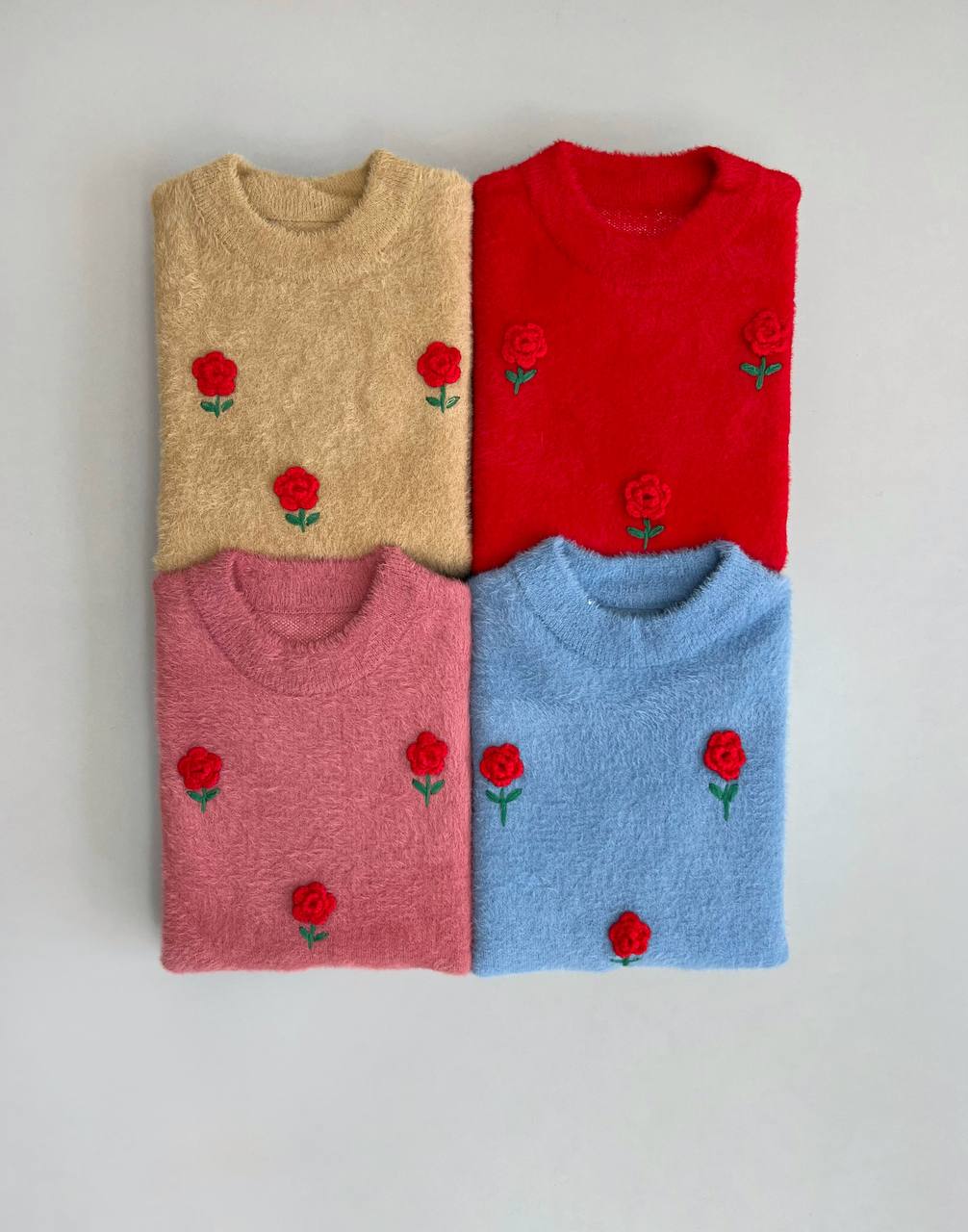 پلیور بافت گل برجسته موهر کد 3082