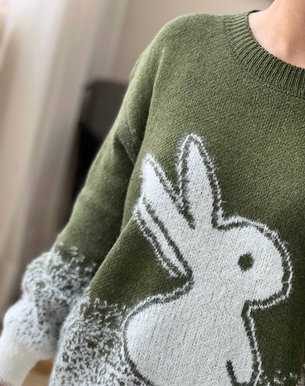 پلیور بافت موهر دار رابیت کد 3083