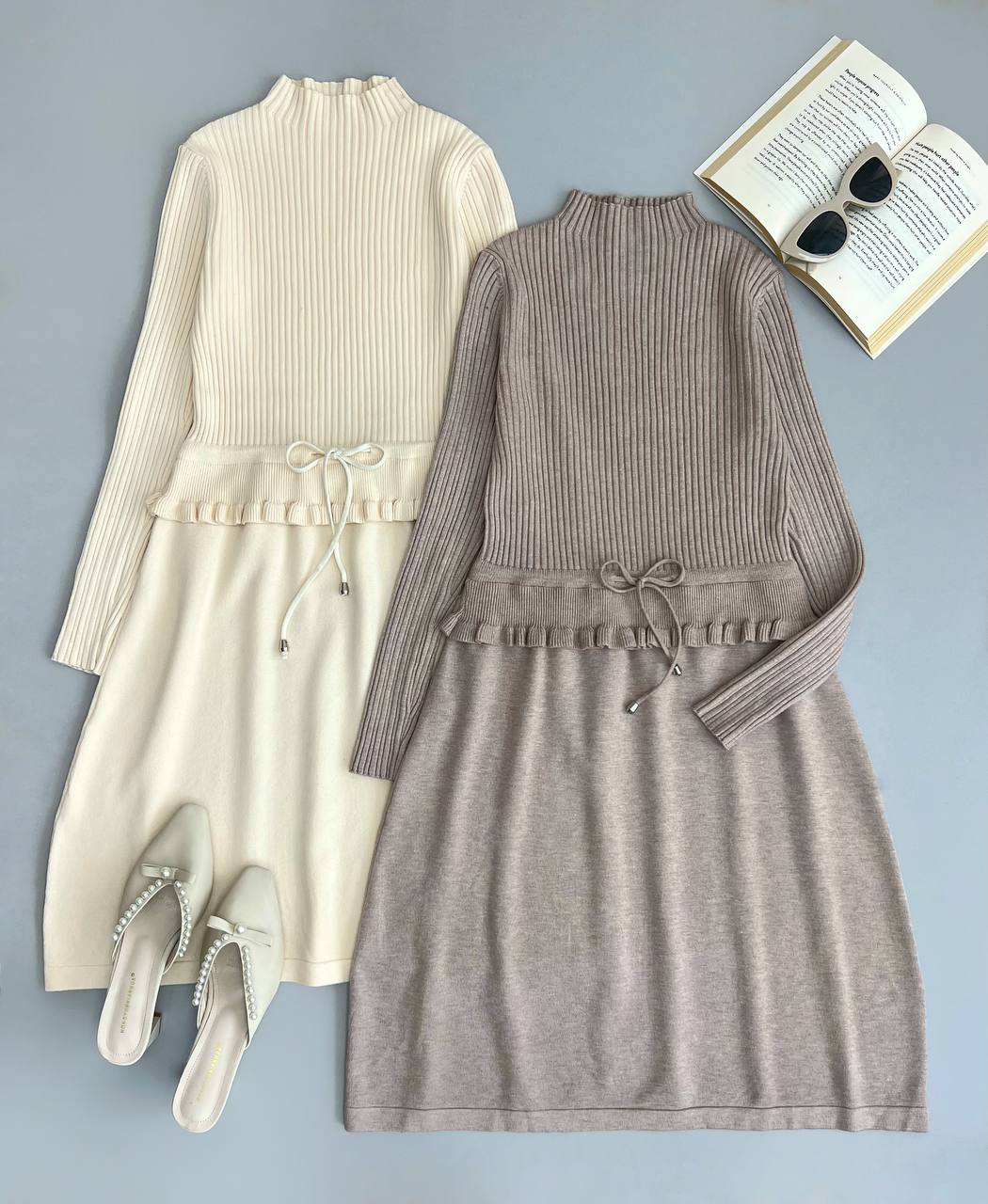 پیراهن کمر چین گت دار کد 3086