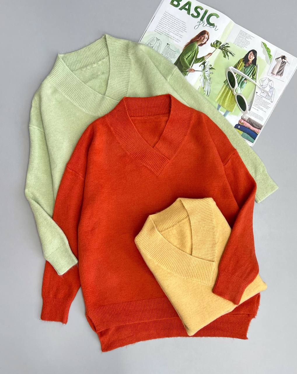 پلیور بافت یقه هفت بغل چاک کد 3094