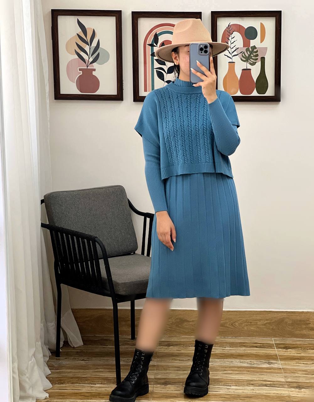 ست دو تیکه بافت کد 3095