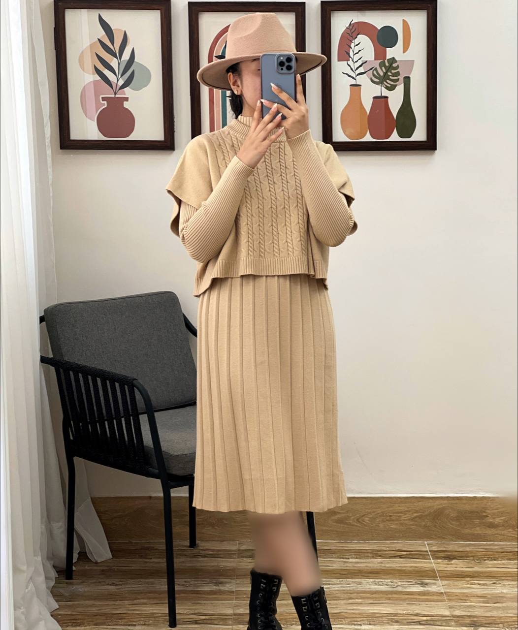 ست دو تیکه بافت کد 3095