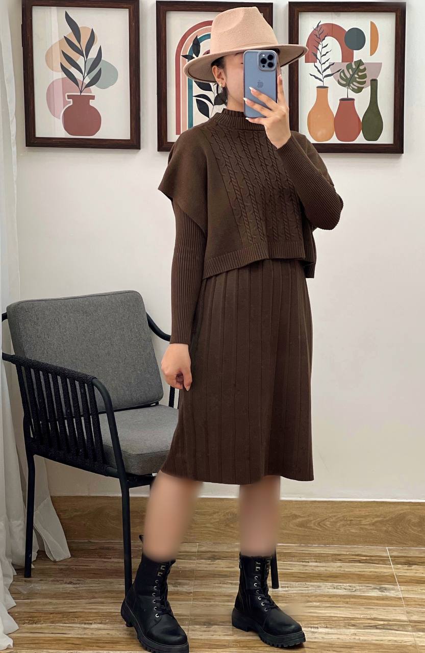 ست دو تیکه بافت کد 3095