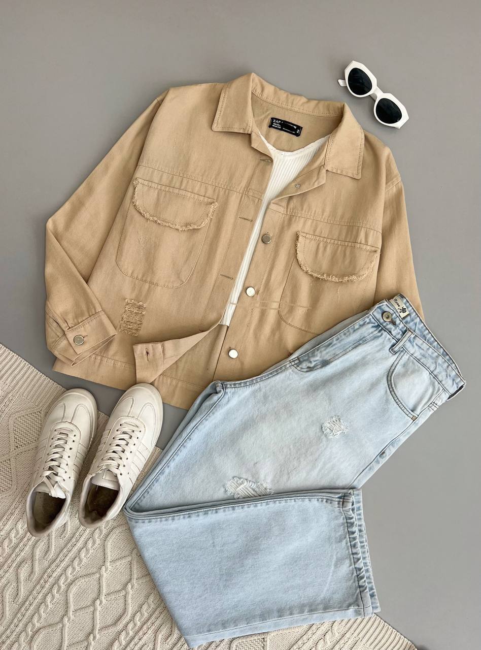 کت کتان زاپدار کد 3097