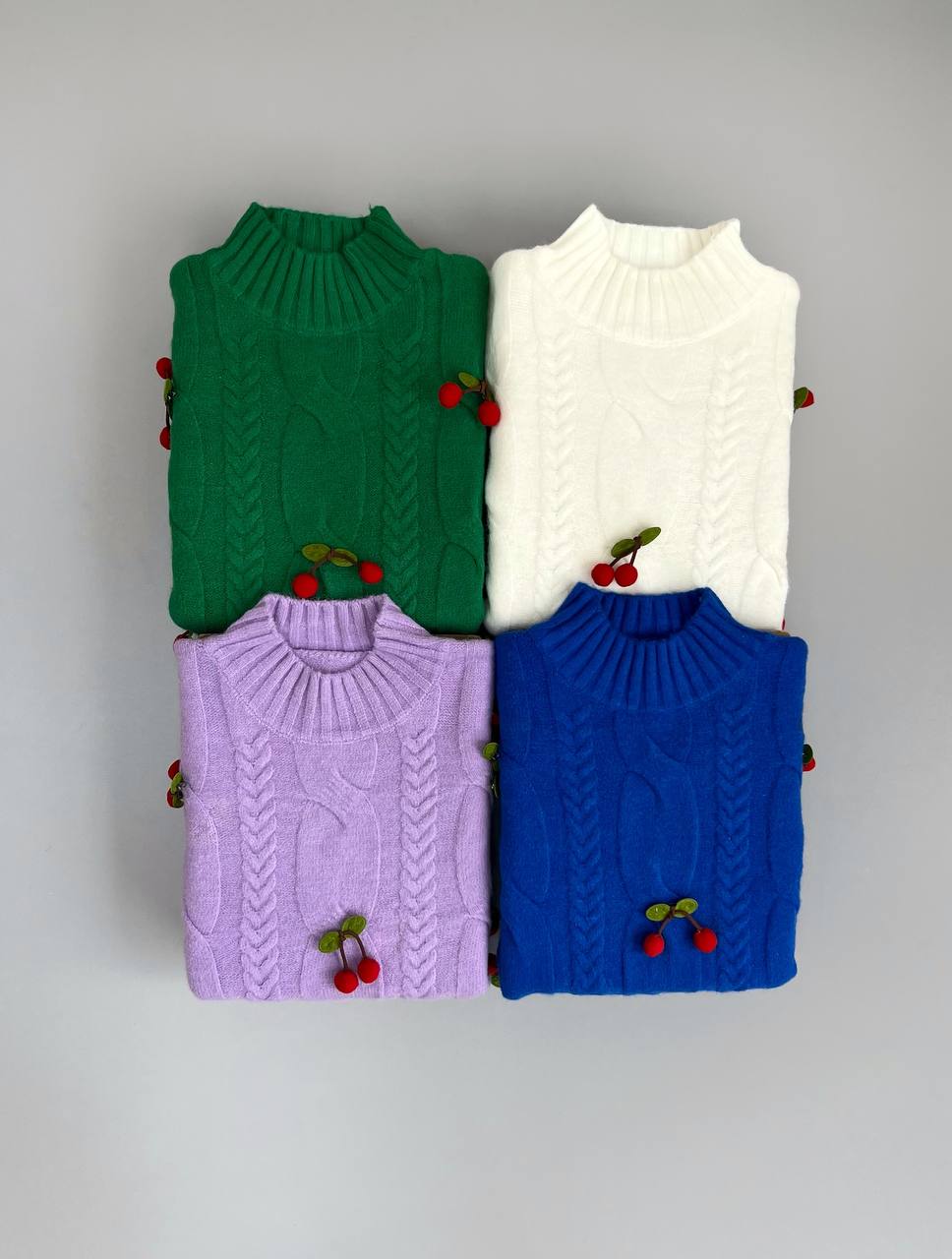 پلیور بافت زنجیری آلبالو کد 3101