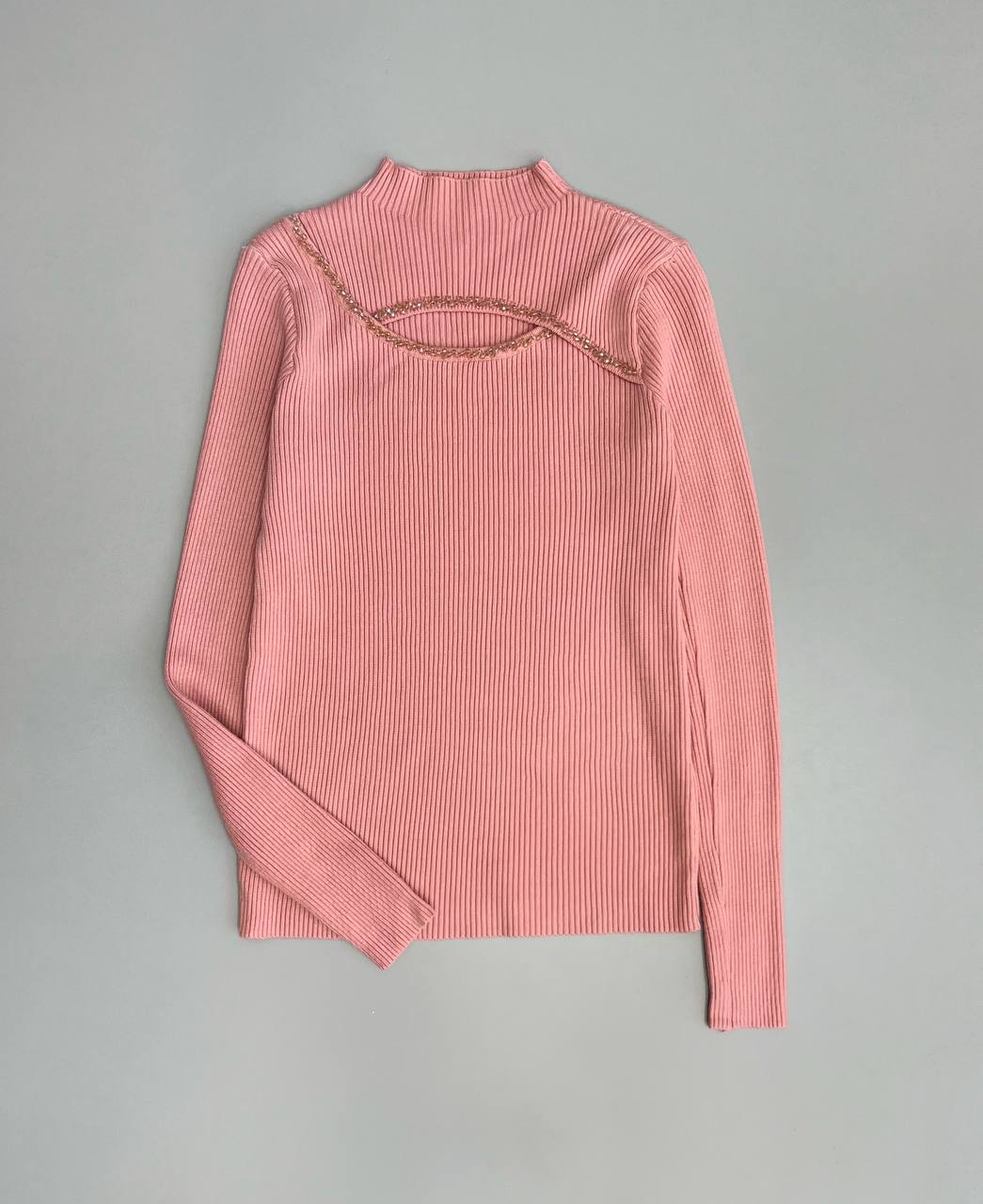 پلیور بافت یقه کار شده کبریتی کد 3106