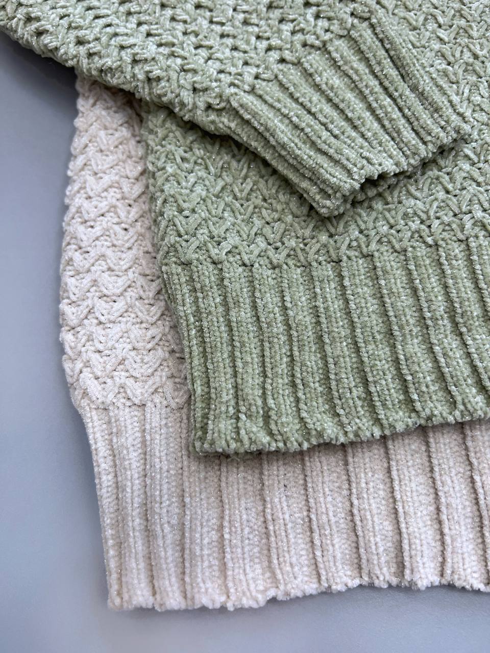 پلیور بافت مخمل اکلیلی کد 3109