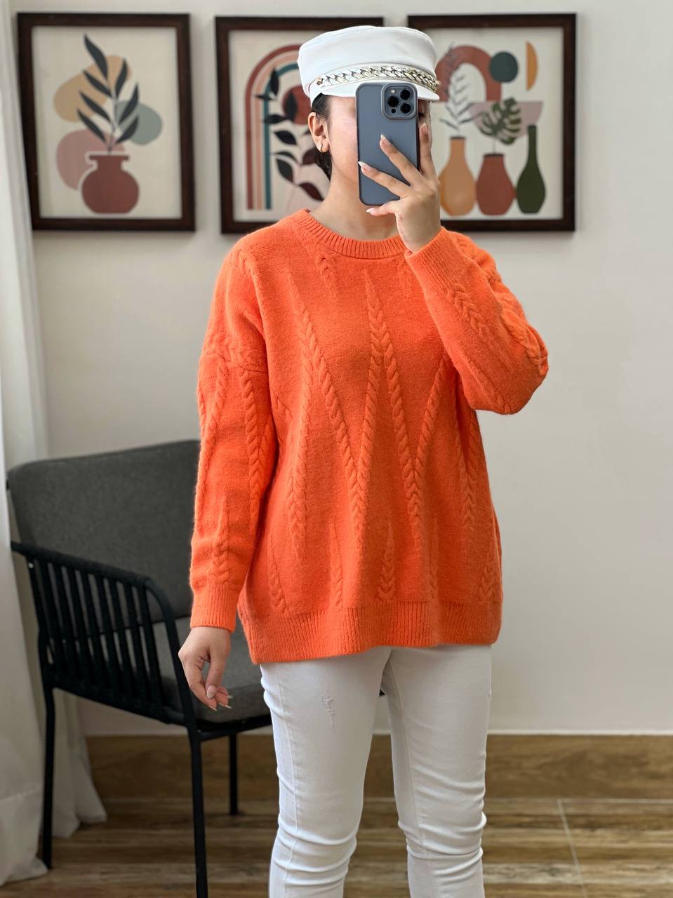 پلیور بافت یقه گرد کد 3113