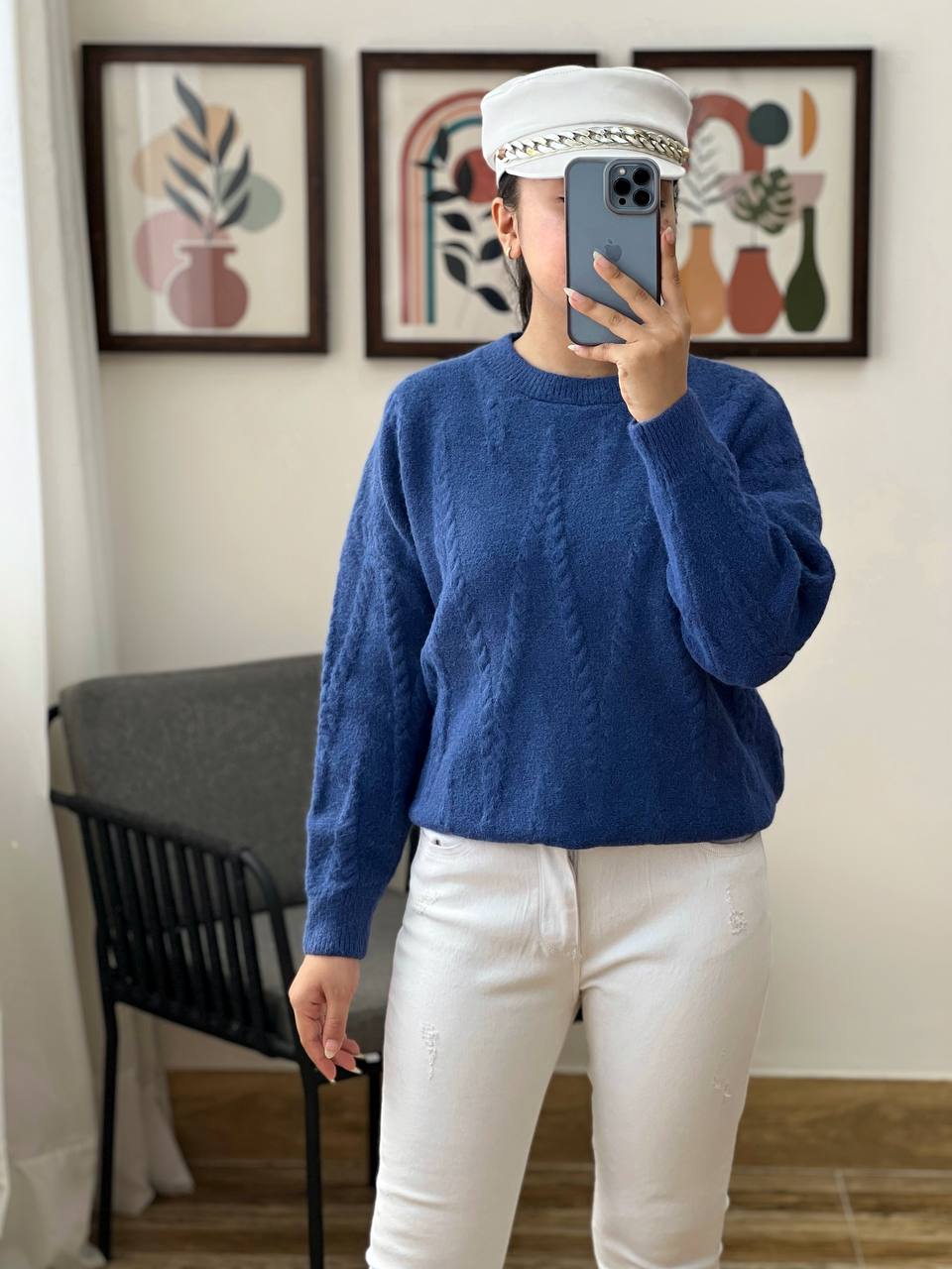 پلیور بافت یقه گرد کد 3113