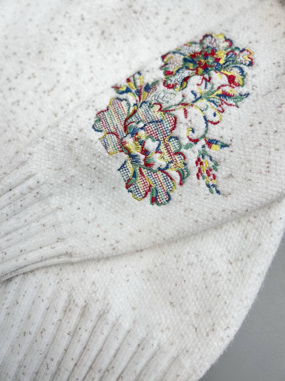 پلیور بافت آستین گلدوزی گرم بالا کد 3116