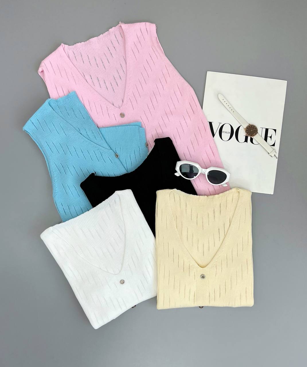 تاپ بافت پنج دکمه کد 3124