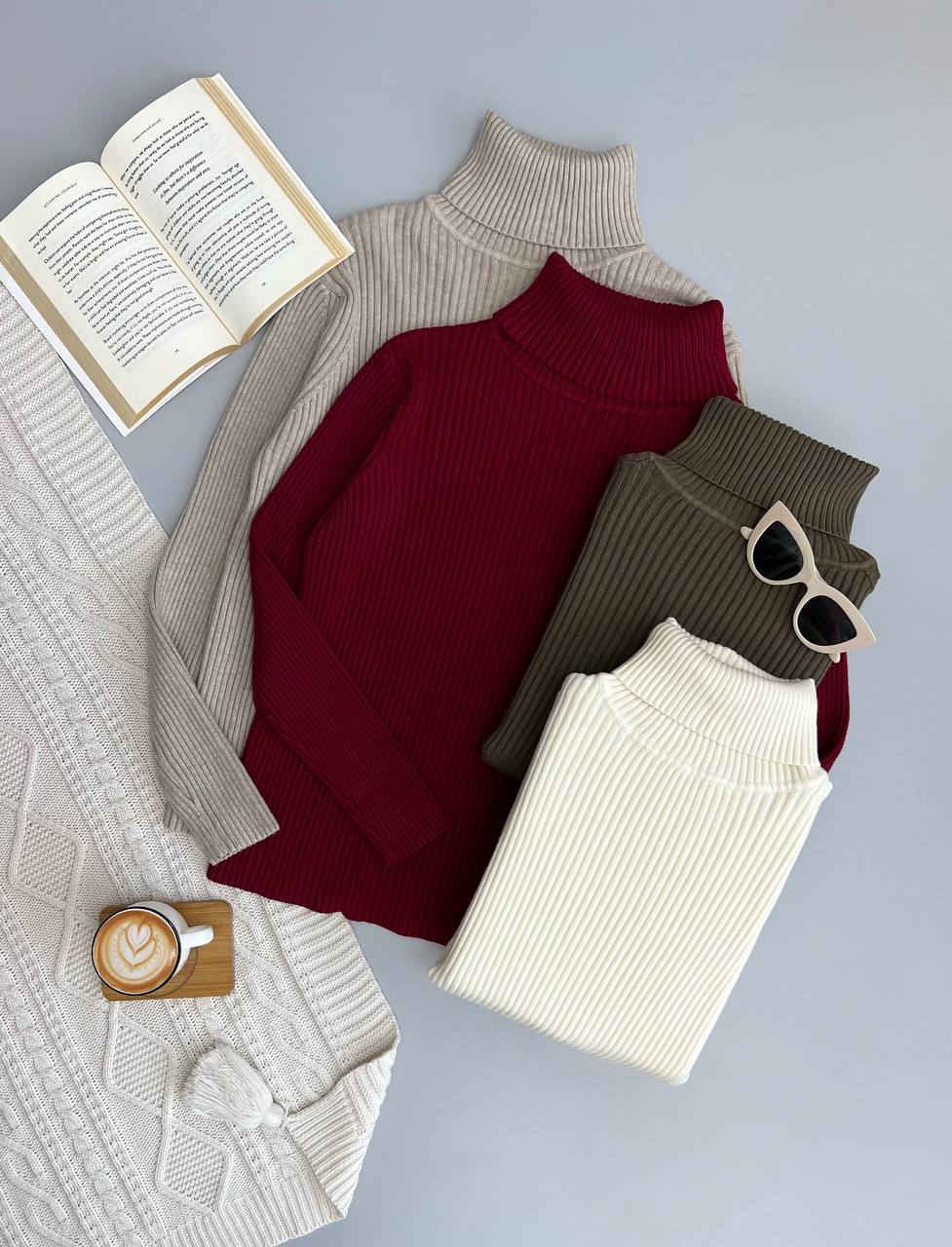 پلیور بافت یقه اسکی کد 3125