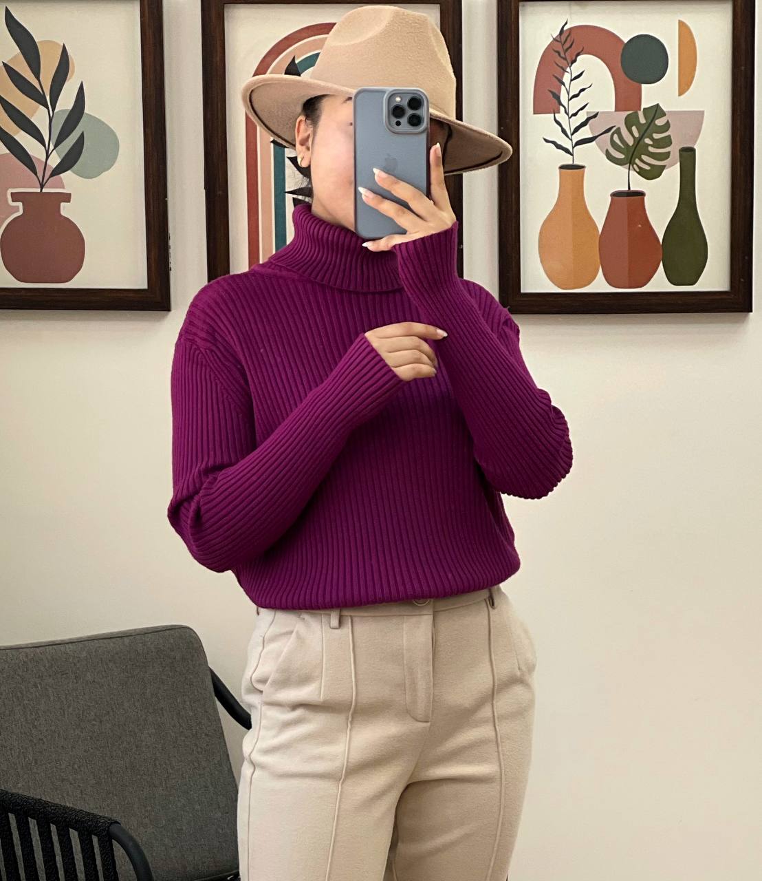 پلیور بافت یقه اسکی کد 3125