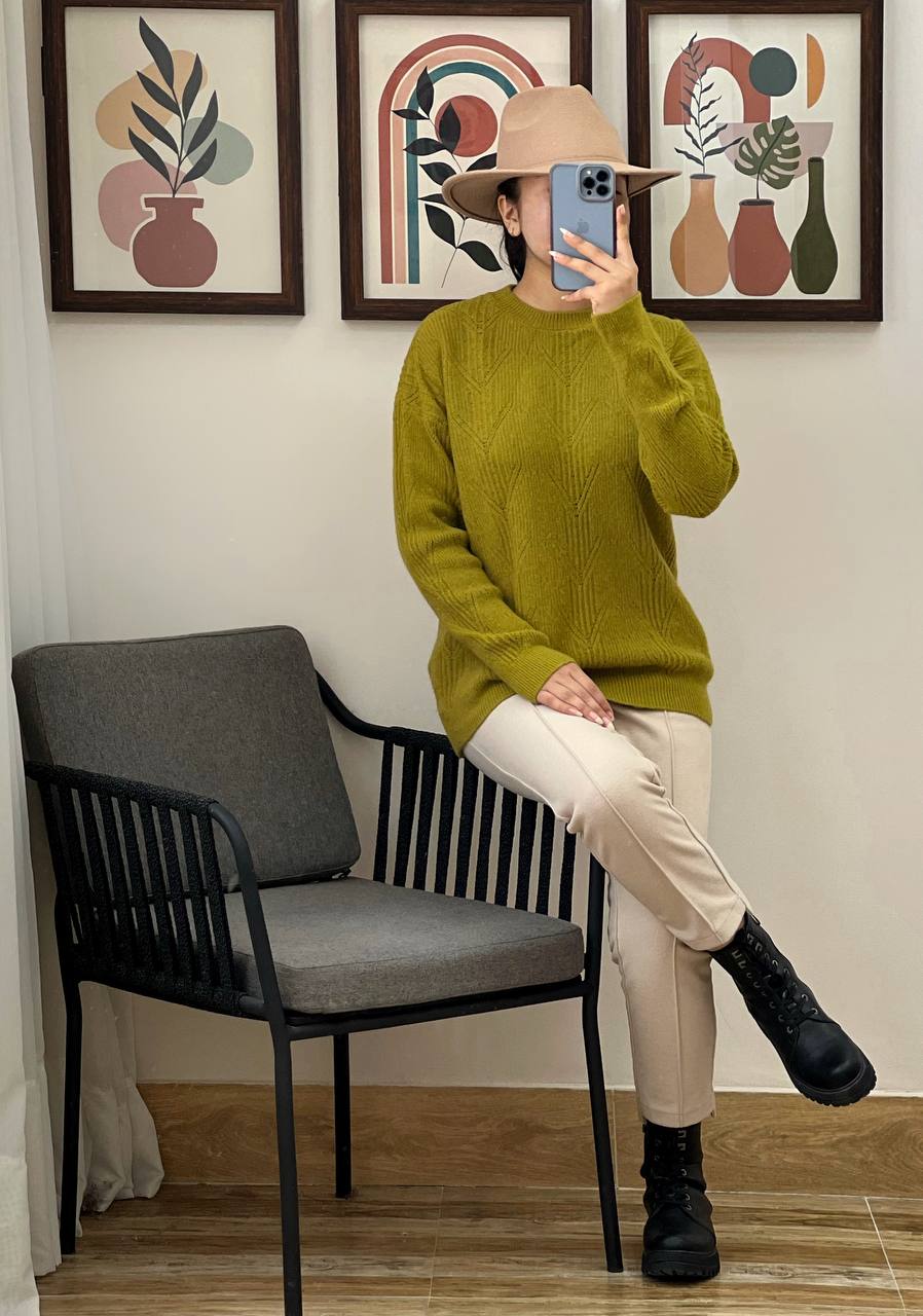 پلیور بافت یقه گرد کد 3128