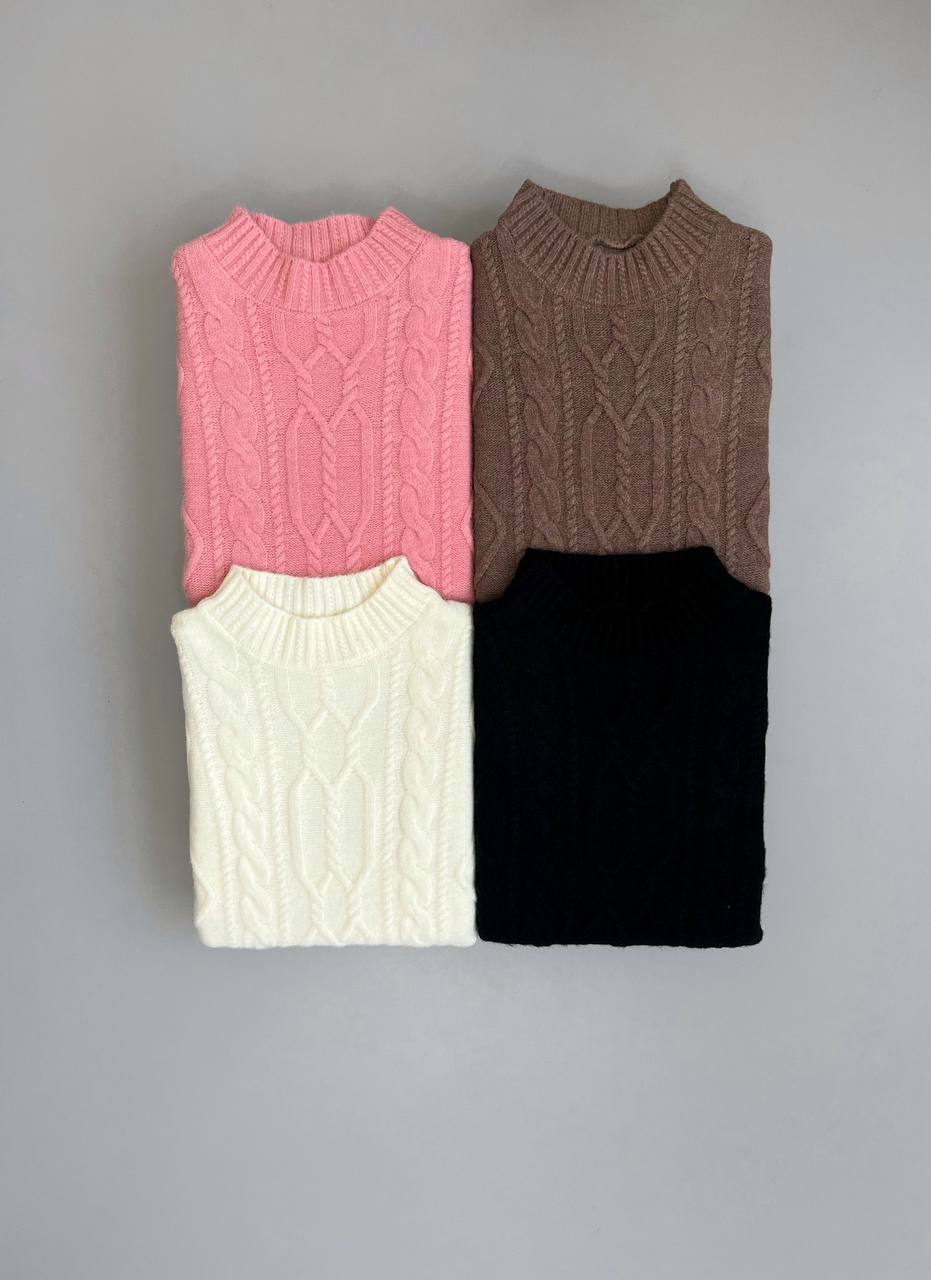 پلیور بافت یقه گرد زنجیری کد 3133