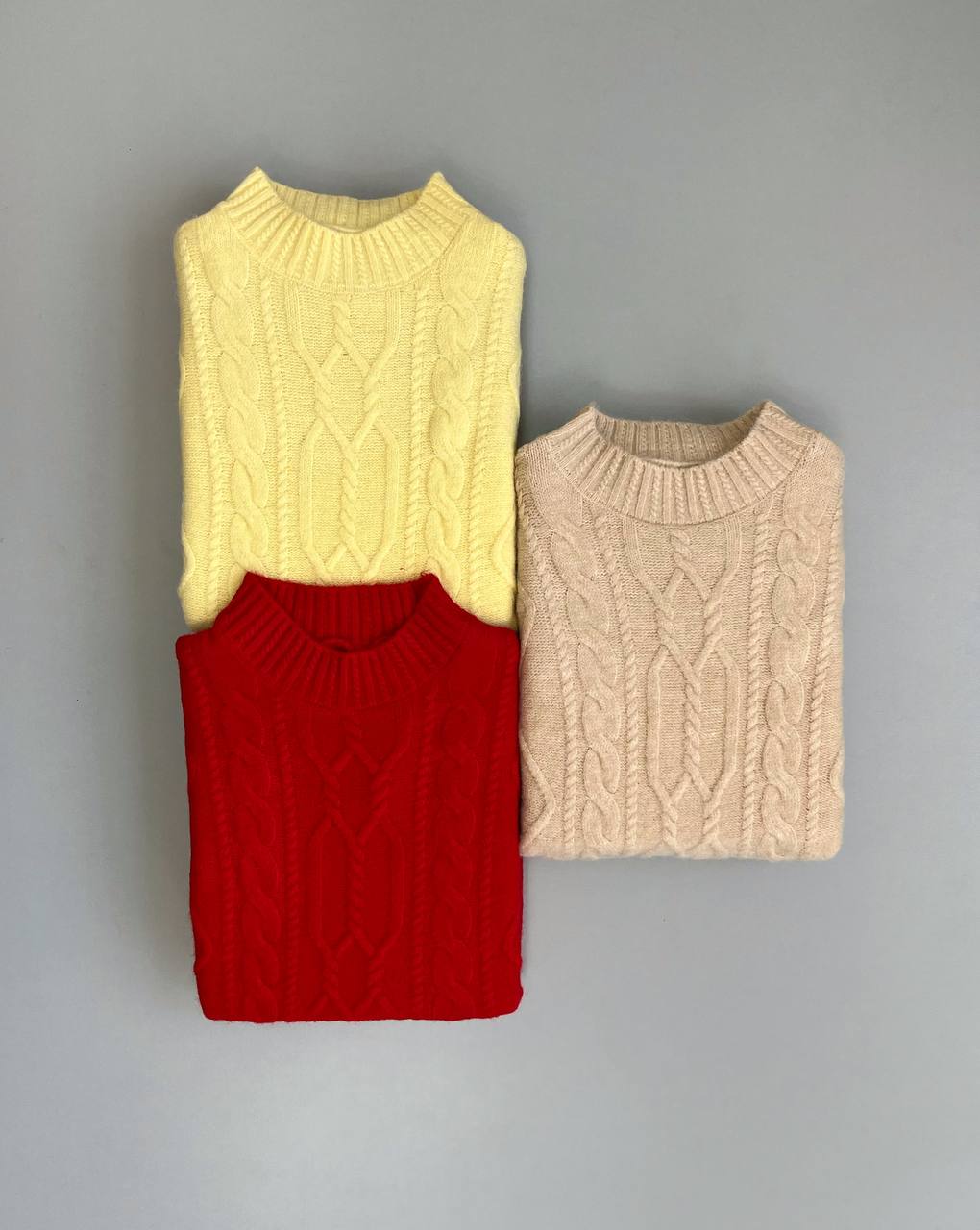 پلیور بافت یقه گرد زنجیری کد 3133