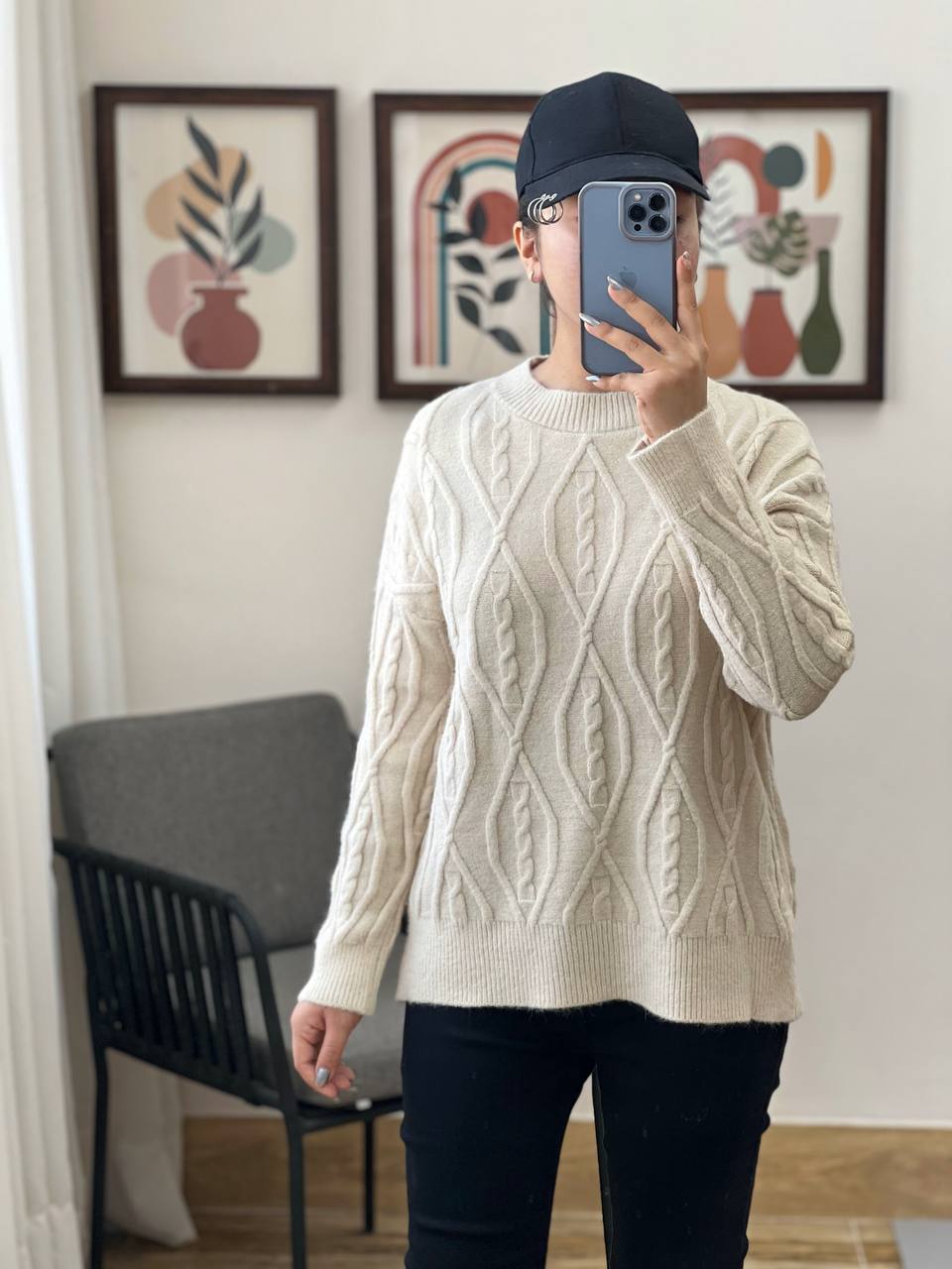 پلیور بافت یقه گرد کد 3135