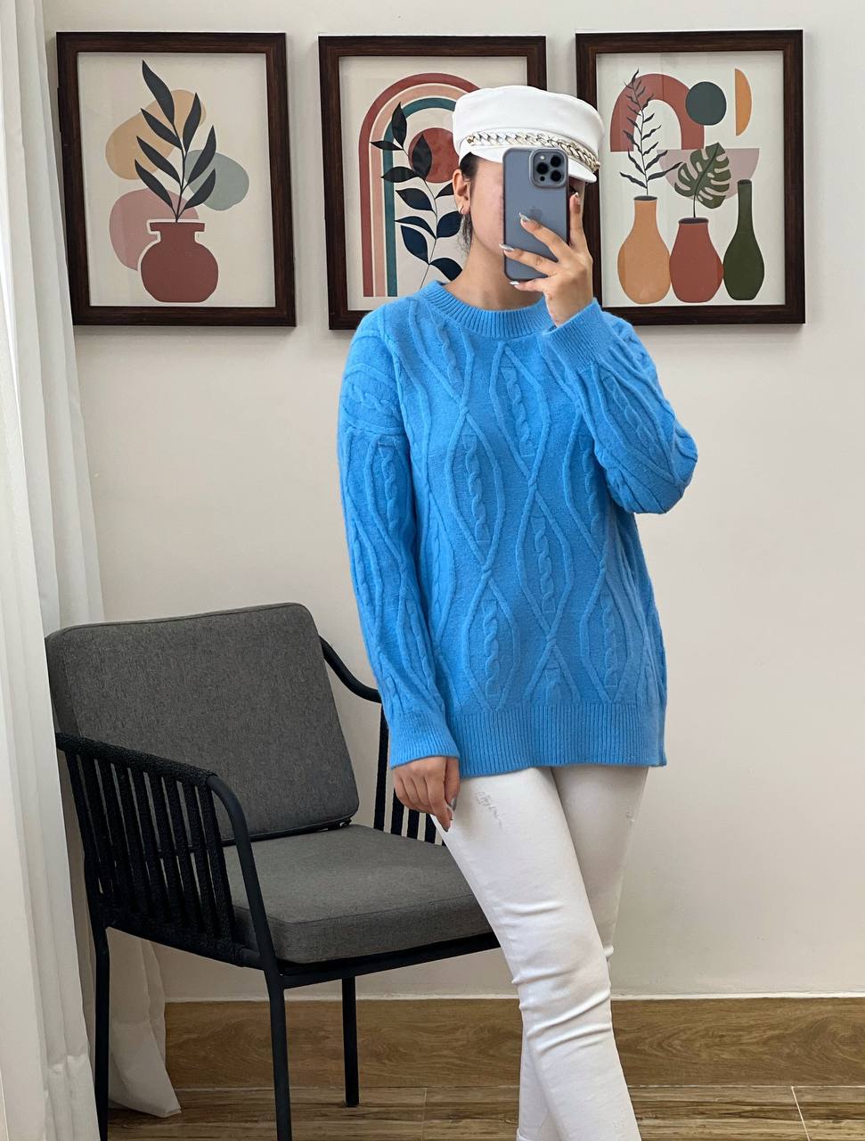 پلیور بافت یقه گرد کد 3135