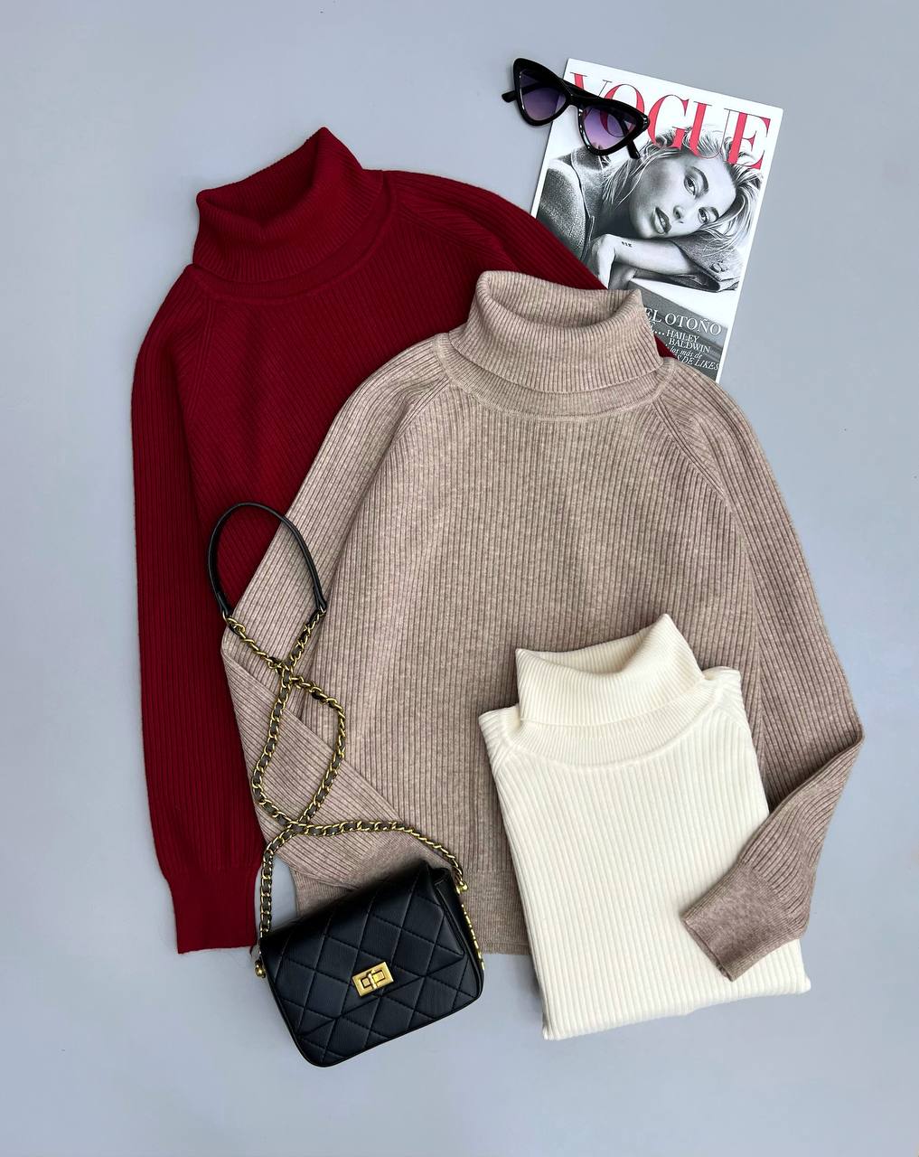 پلیور بافت یقه اسکی کد 3136