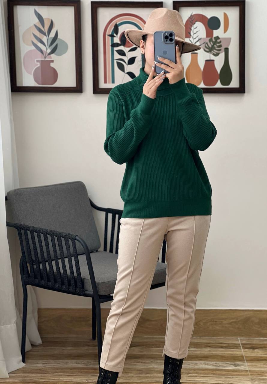 پلیور بافت یقه اسکی کد 3136