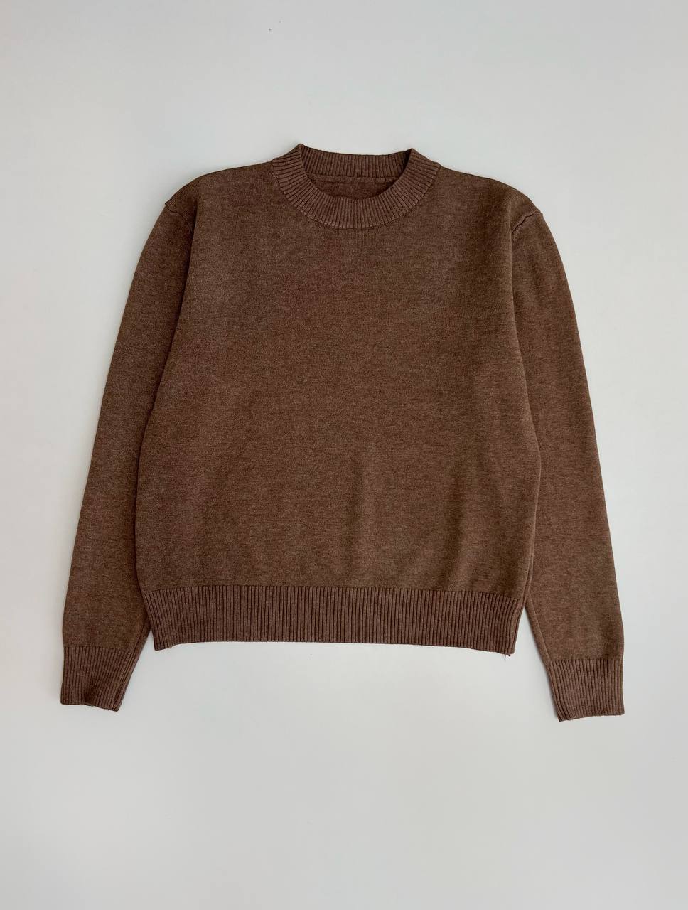 پلیور بافت یقه گرد ساده گرم بالا کد 3137