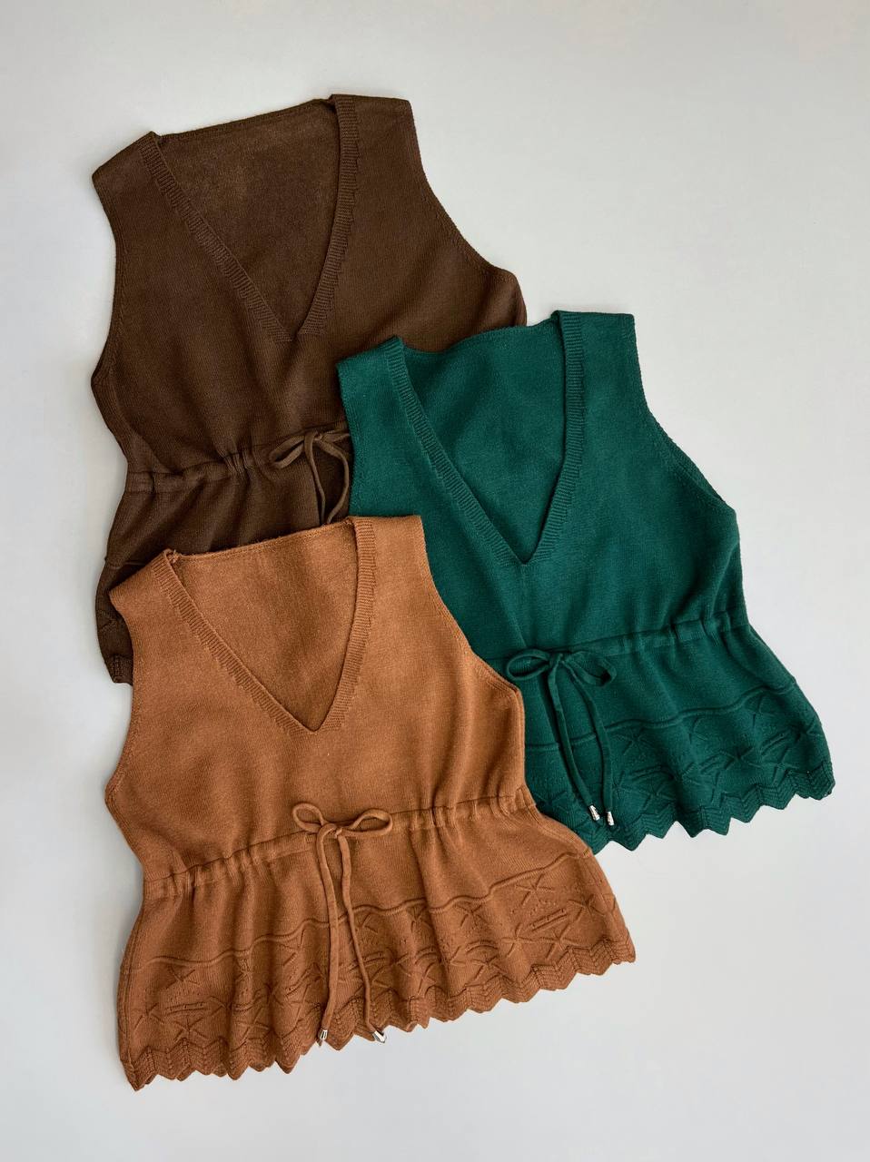 ست سارافن و جلیقه بافت کد 3138