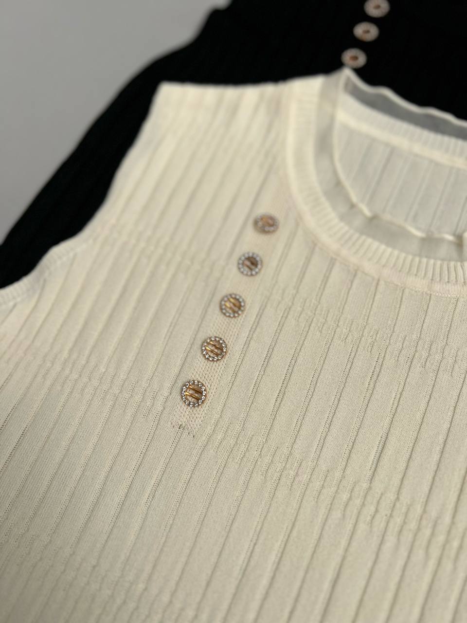 تاپ بافت یقه چین کد 3139