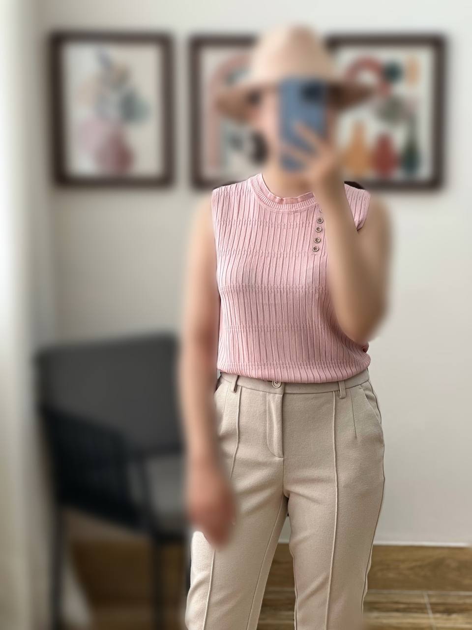 تاپ بافت یقه چین کد 3139