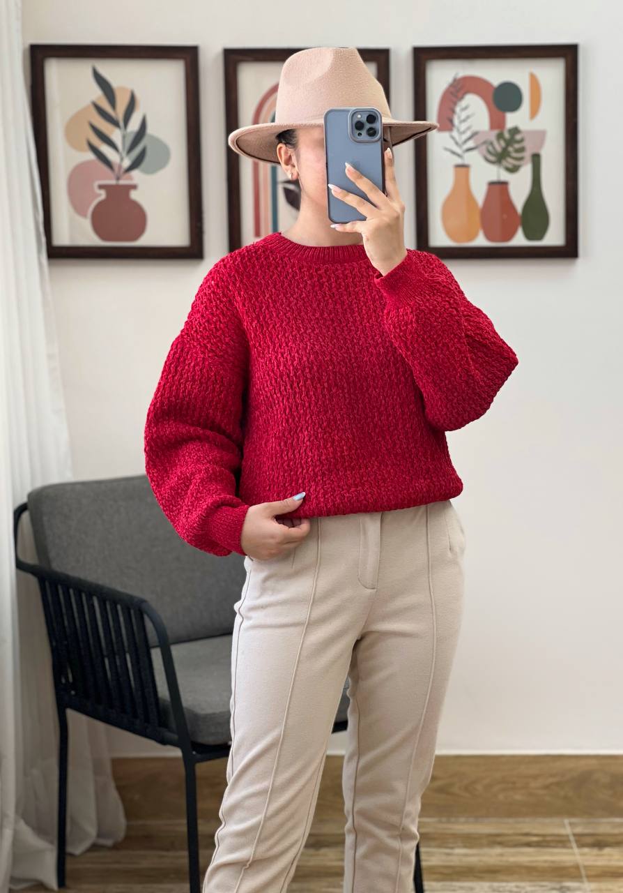 پلیور بافت مخمل کد 3143