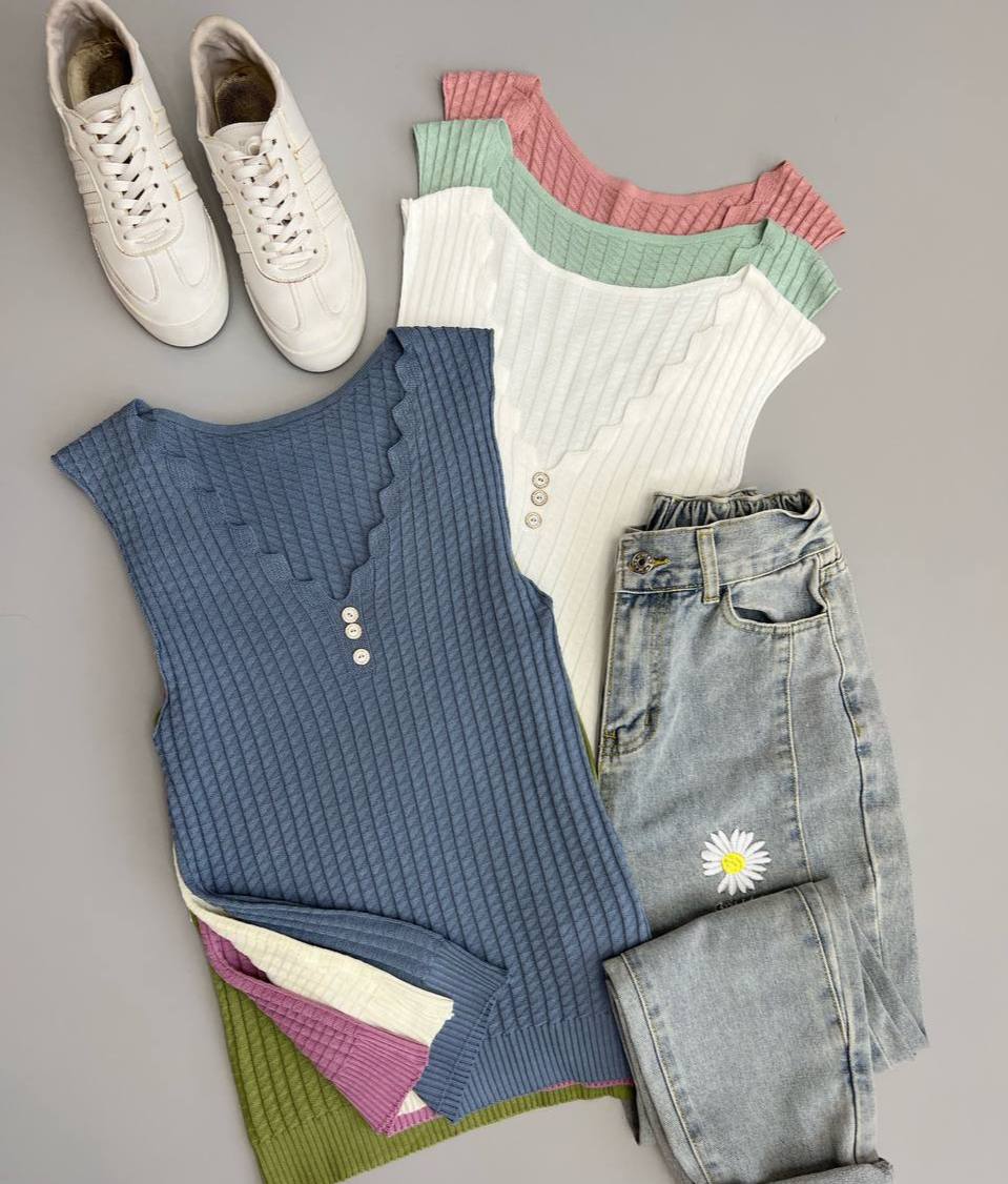 تاپ بافت سه دکمه کد 3144