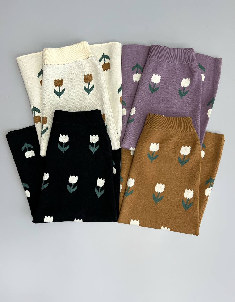 دامن بافت گل لاله کد 3146