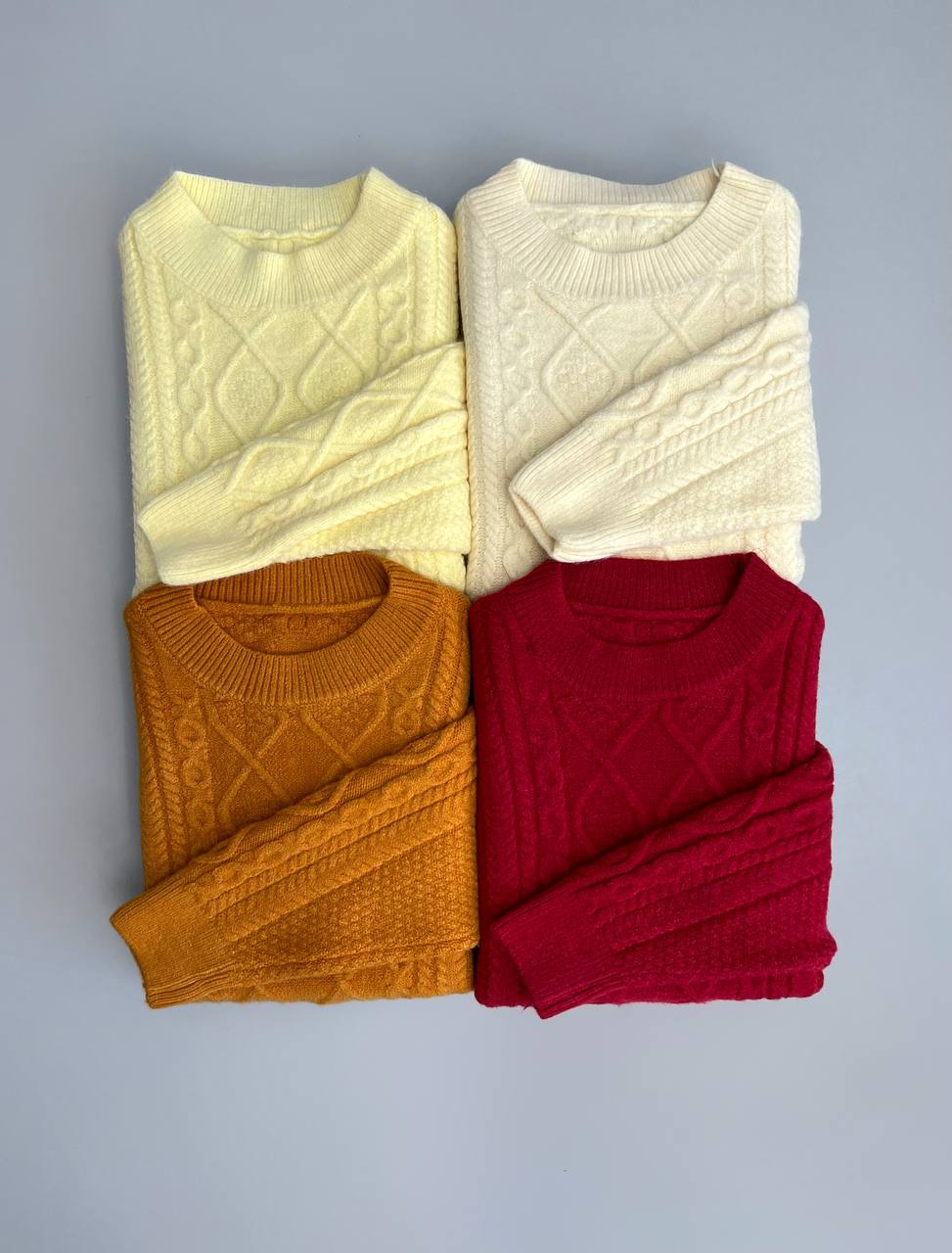 پلیور بافت یقه گردلوزی کد 3148