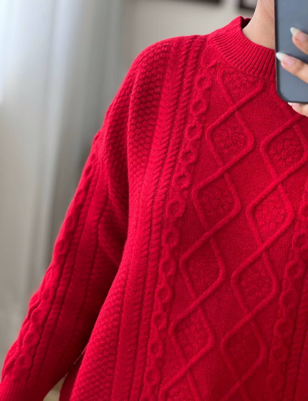 پلیور بافت یقه گردلوزی کد 3148