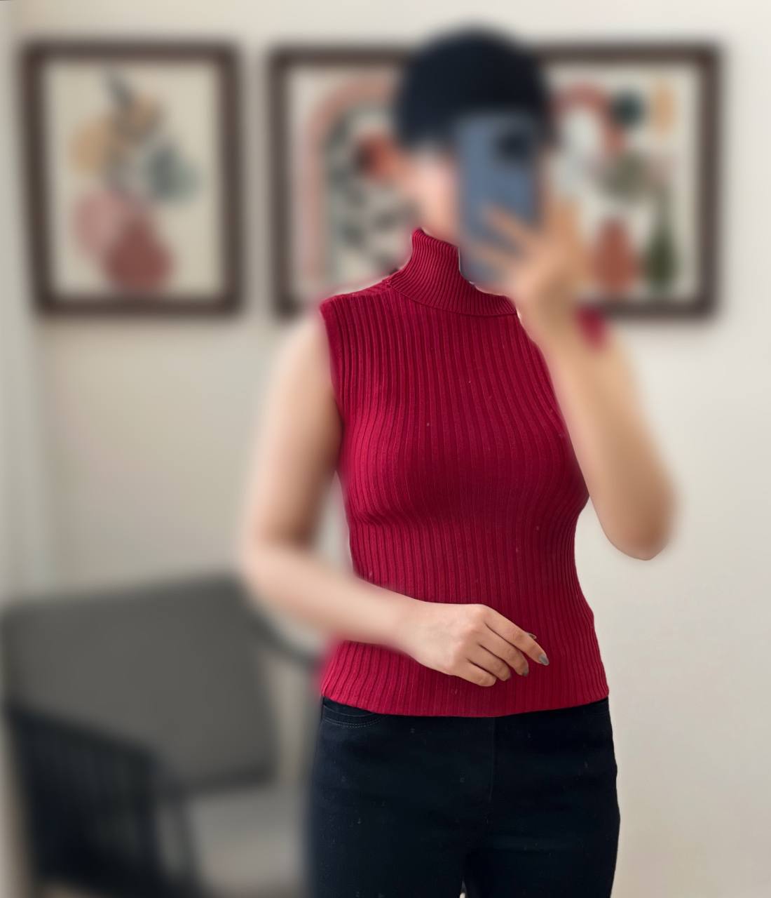 تاپ بافت یقه اسکی کد 3153