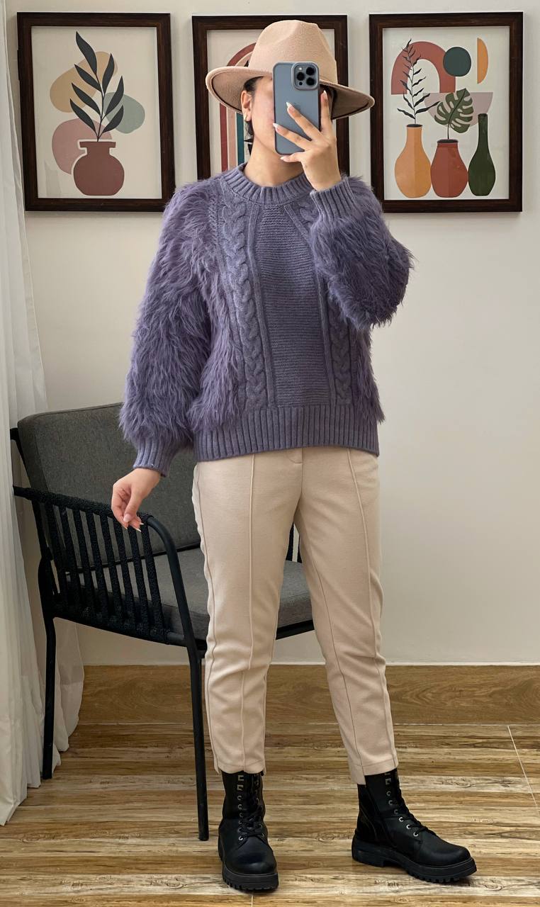 پلیور بافت تمام خز 3 کد 3154