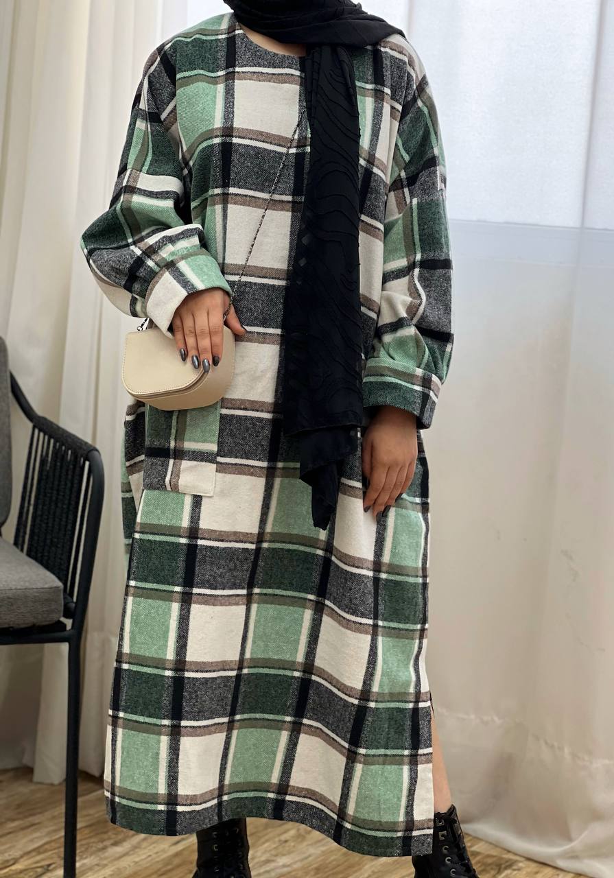 کفتان چهارخونه پشمی پارت 4 کد 3155