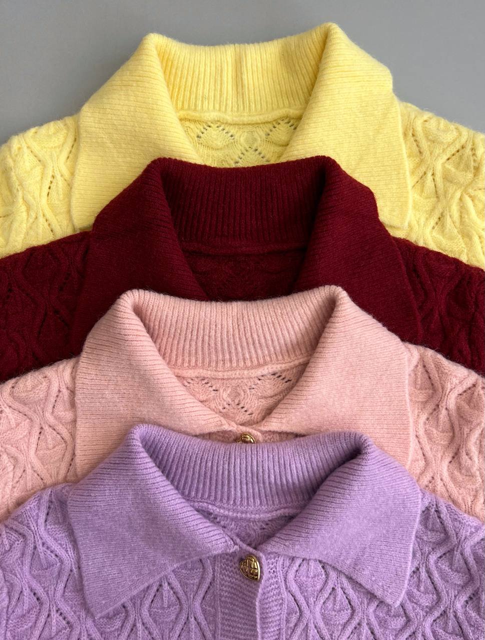 ژاکت بافت جلو دکمه کد 3157