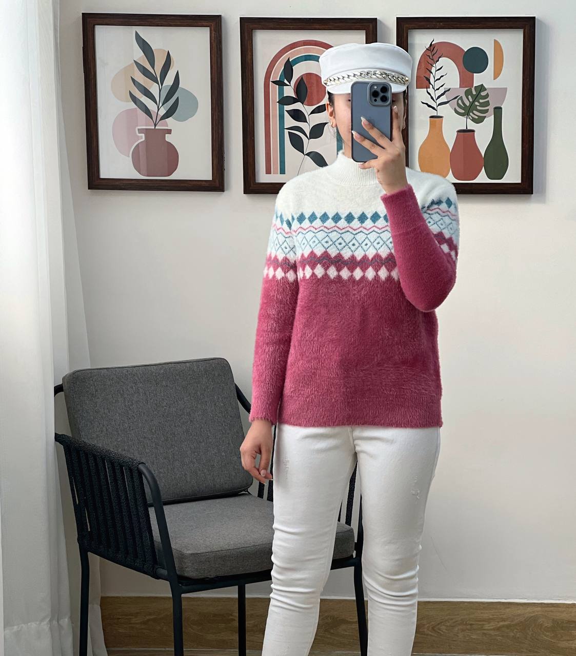 پلیور بافت موهر سنتی 4 کد 3158