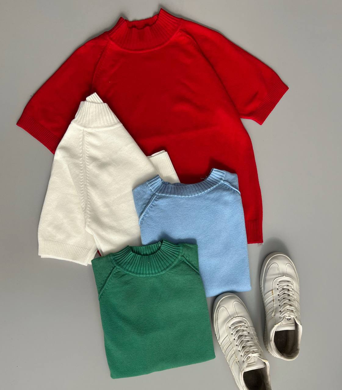 بلوز بافت آستین کوتاه کد 3164