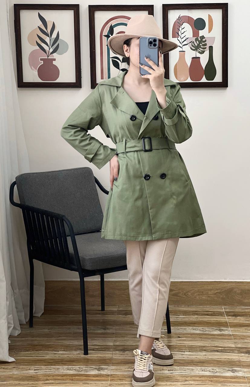 بارونی جلیقه دار پشت دکمه کد 3168