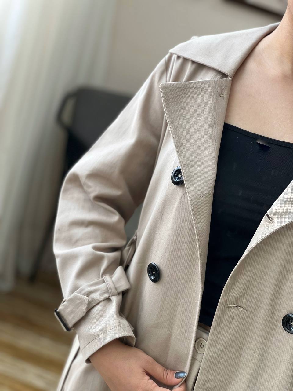 بارونی جلیقه دار پشت دکمه کد 3168