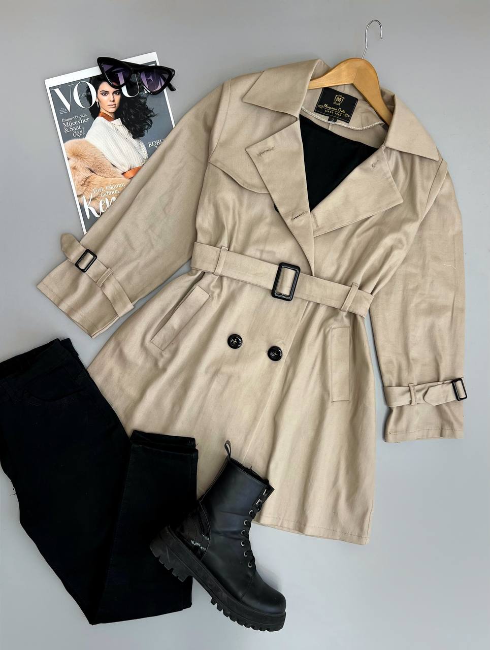 بارونی جلیقه دار پشت دکمه کد 3168