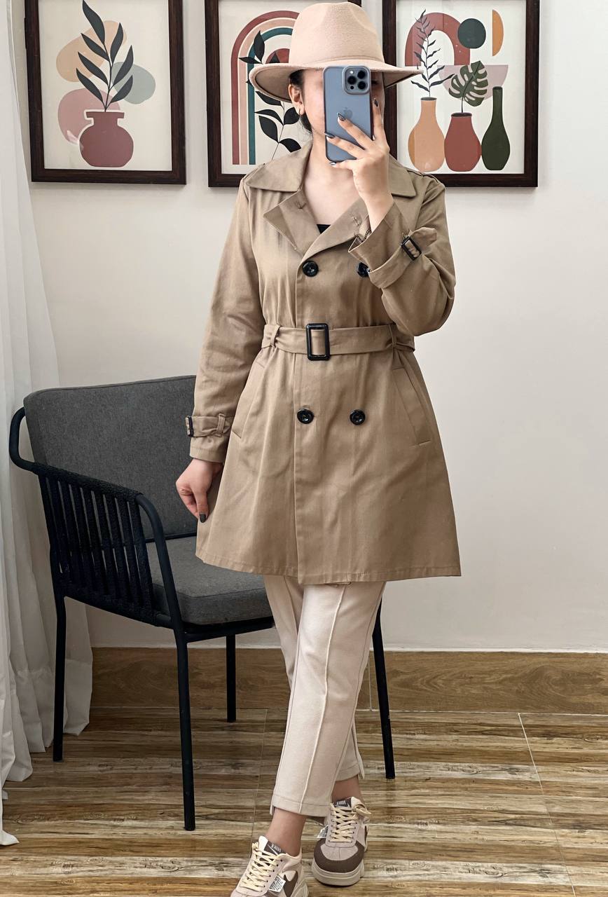 بارونی جلیقه دار پشت دکمه کد 3168