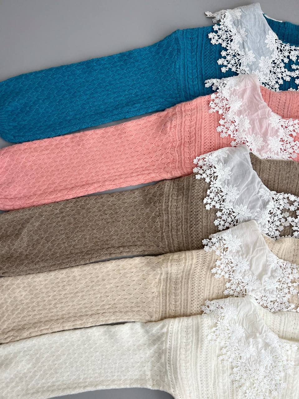 پلیور بافت یقه خامه دوزی کد 3171